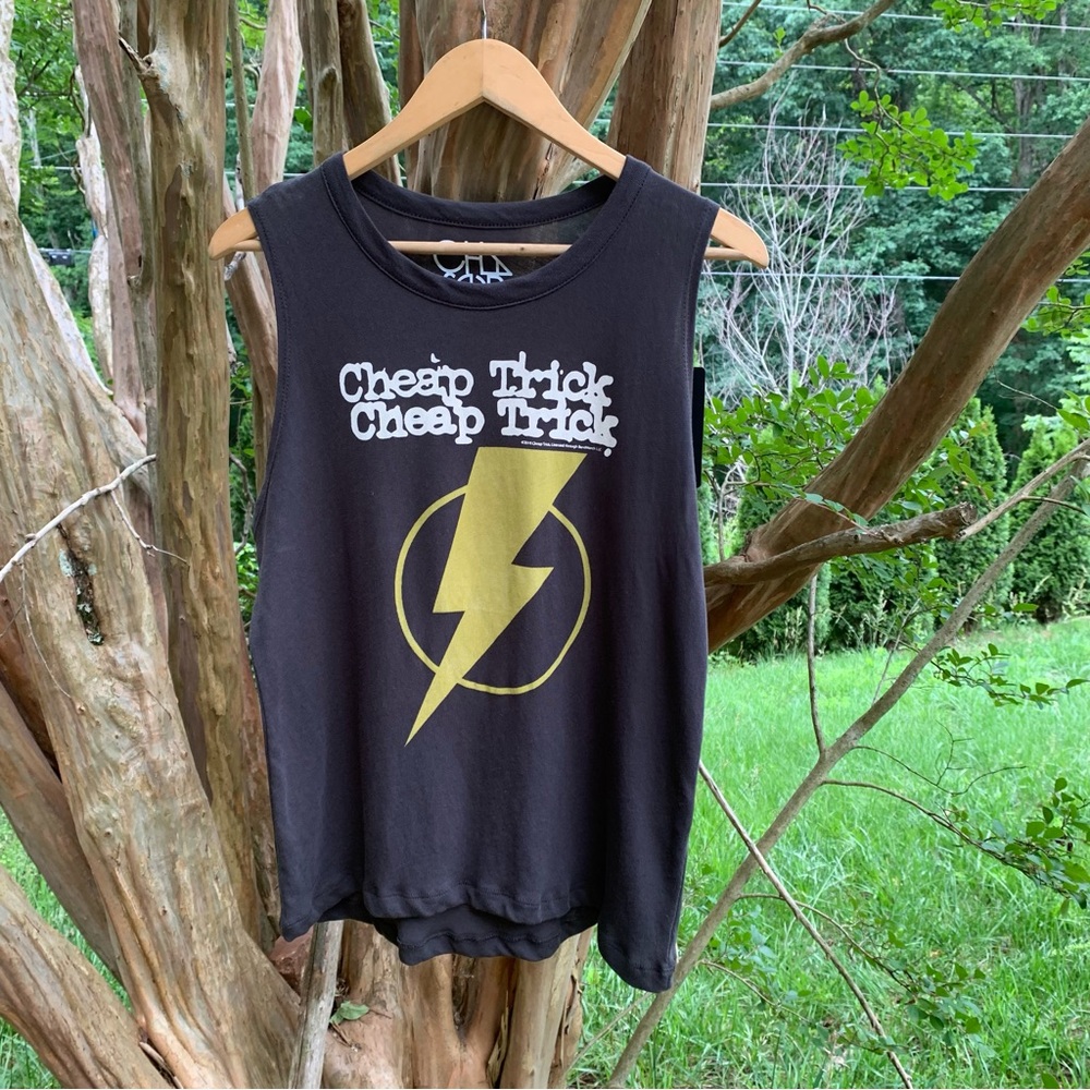 Chaser Black Tank Top with Yellow Lightning Graphic Band Tee